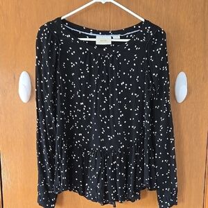 Maeve/ Anthropology, Black and White Women's Top S.